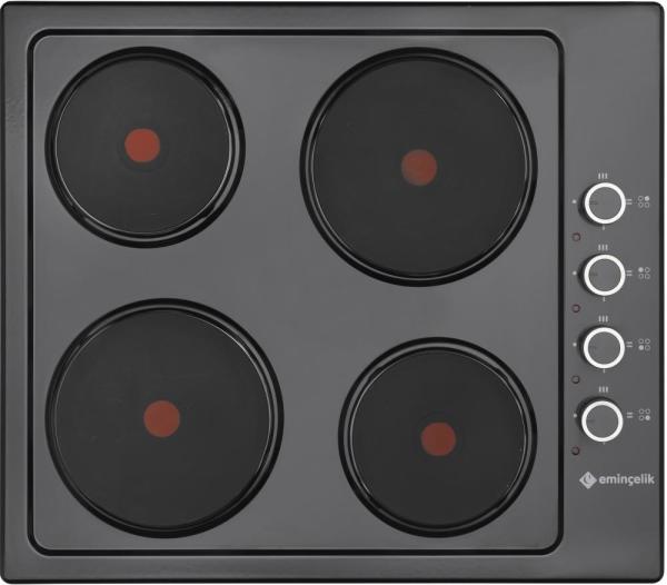 EMİNÇELİK EC-AH 6604 BE60 SİYAH EMAYE ANKASTRE OCAK