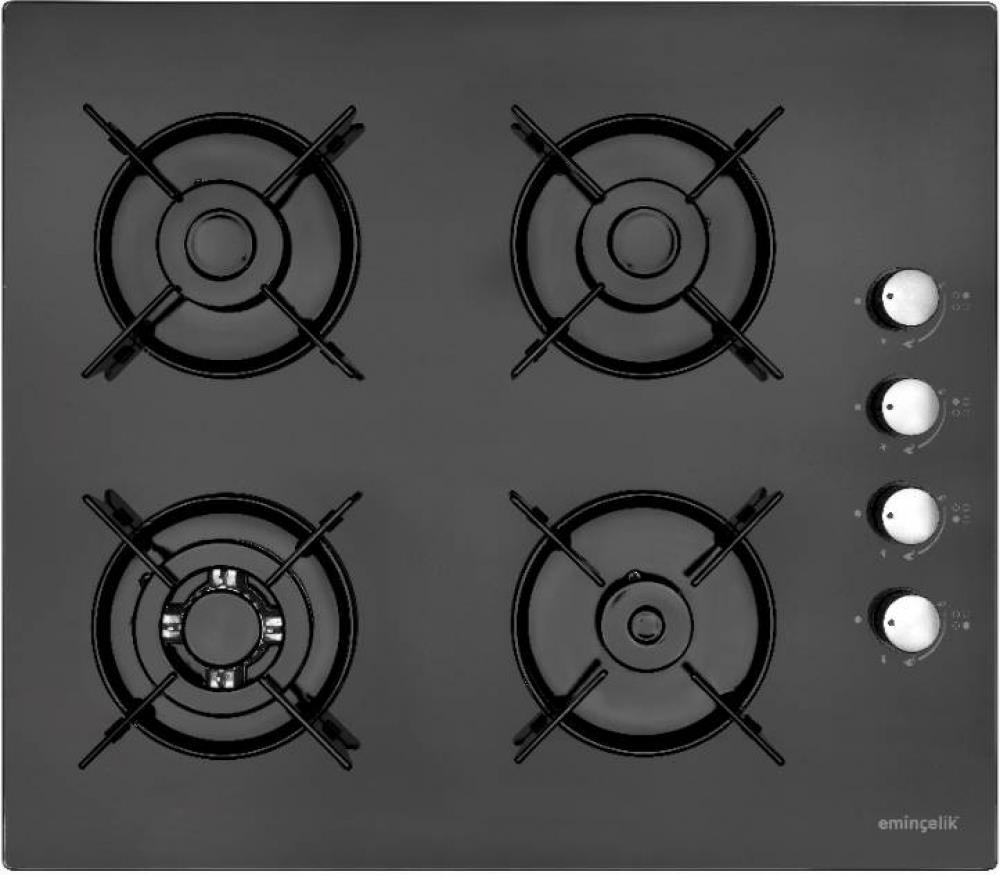 EMİNÇELİK EC-AH 1240 SW BG60 ENG SİYAH CAM OCAK WOKLU