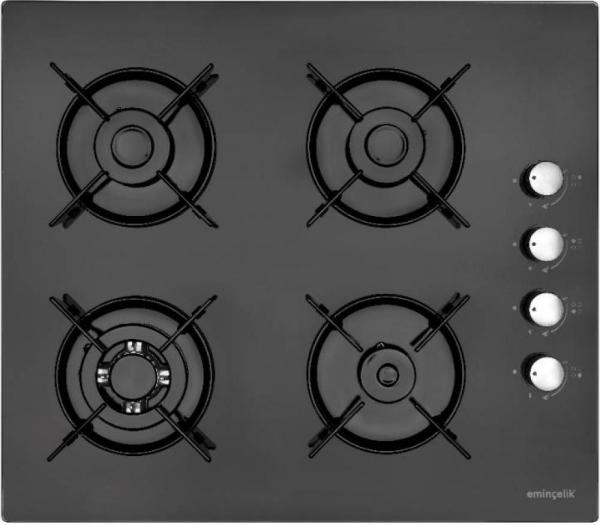 EMİNÇELİK EC-AH 1240 SW BG60 ENG SİYAH CAM OCAK WOKLU