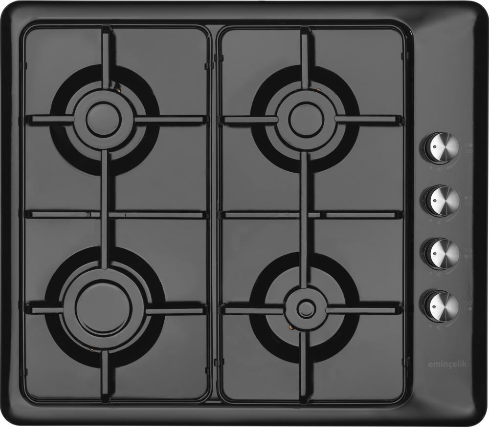 EMİNÇELİK EC-AH 3140 BE60 NG SİYAH EMAYE ANKASTRE OCAK