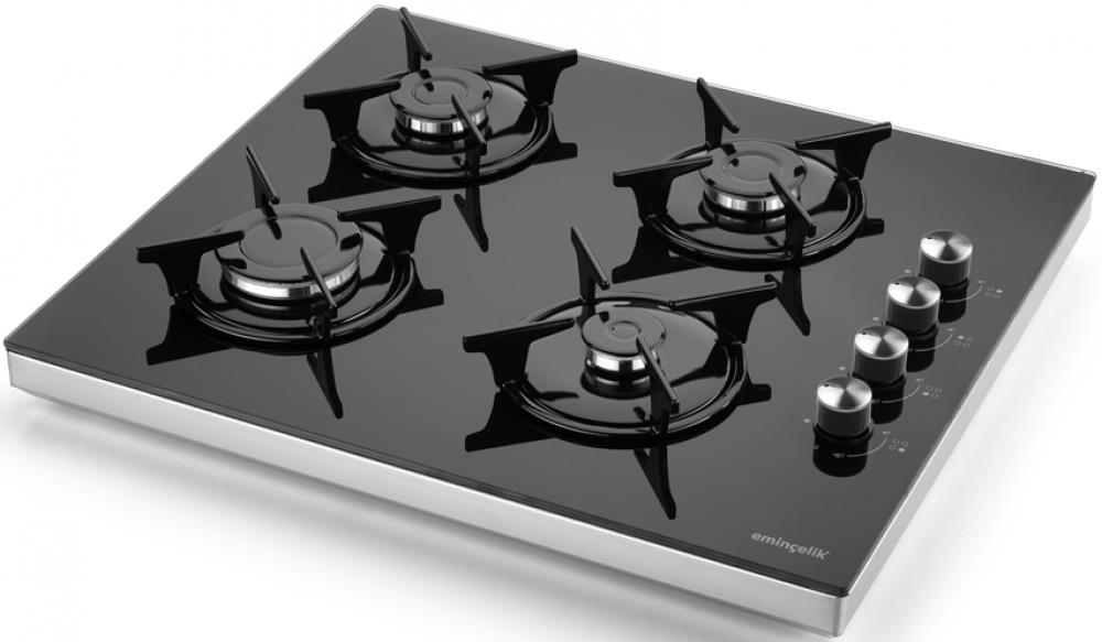 EMİNÇELİK EC-SÜ 1240 BG60 ENG SİYAH SET ÜSTÜ CAM OCAK