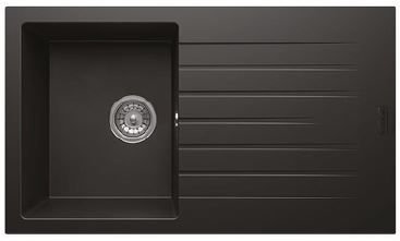 KRH-EV 2511 B50*86 TEK GÖZ SİYAH DAMLALIKLI GRANİT EVİYE