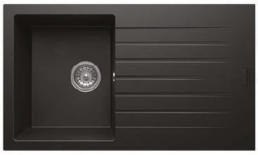 KRH-EV 2511 B50*86 TEK GÖZ SİYAH DAMLALIKLI GRANİT EVİYE