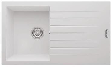 KRH-EV 2511 W50*86 TEK GÖZ BEYAZ DAMLALIKLI GRANİT EVİYE