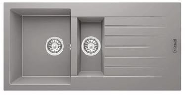 KRH-EV 2520 G50*100 1.5 GÖZ GRİ DAMLALIKLI GRANİT EVİYE