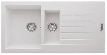 KRH-EV 2520 W50*100 1.5 GÖZ BEYAZ DAMLALIKLI GRANİT EVİYE